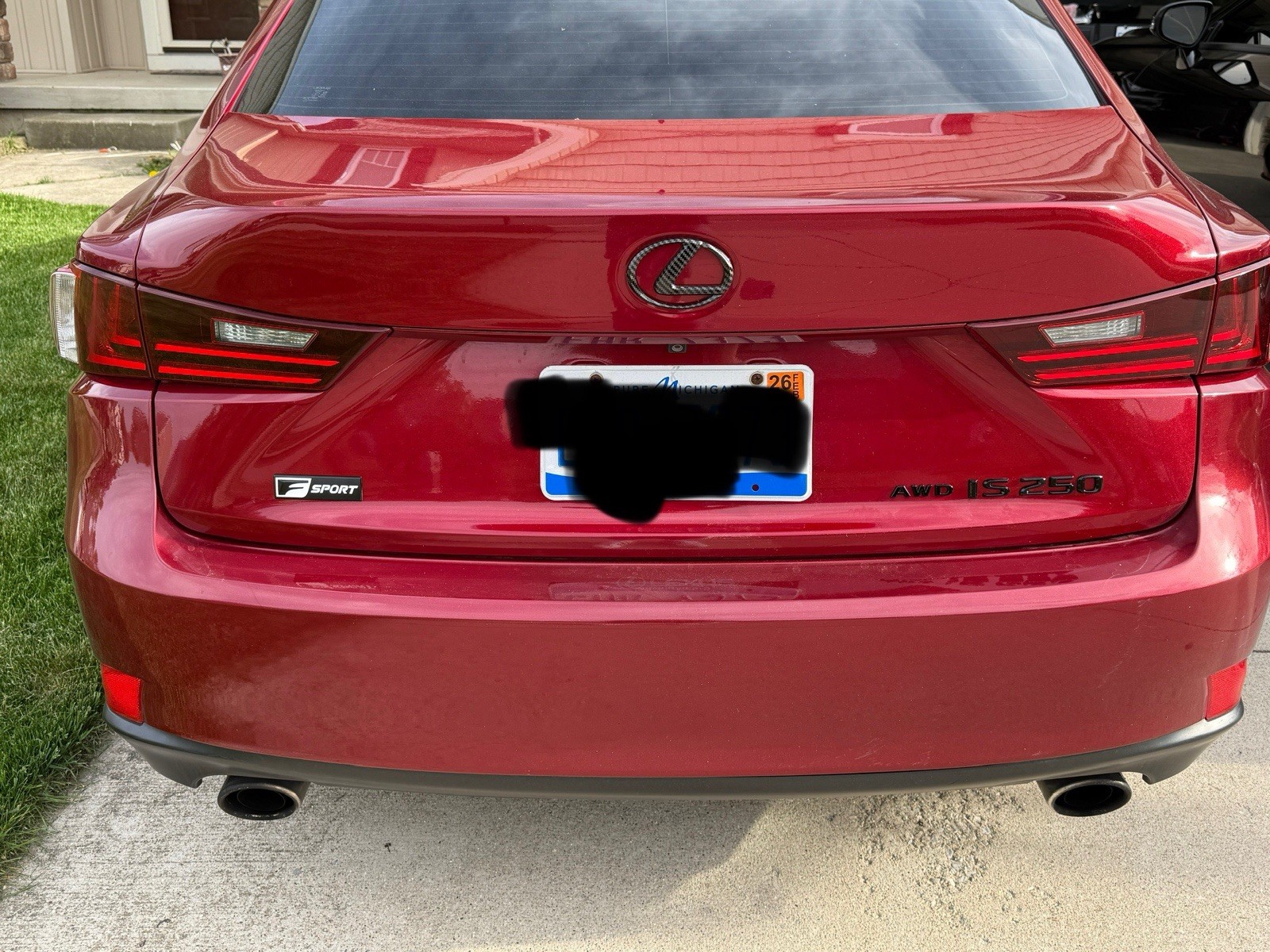 Gloss Black Emblem Badge Logo Fits 2014-19 Lexus IS250 IS350 IS300 IS200T GS350