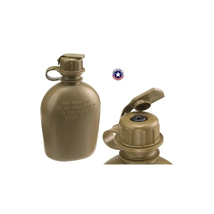 USGI Military 3 Pc Set 1QT OD Canteen w OD Pouch Cover & Stainless Cup NICE