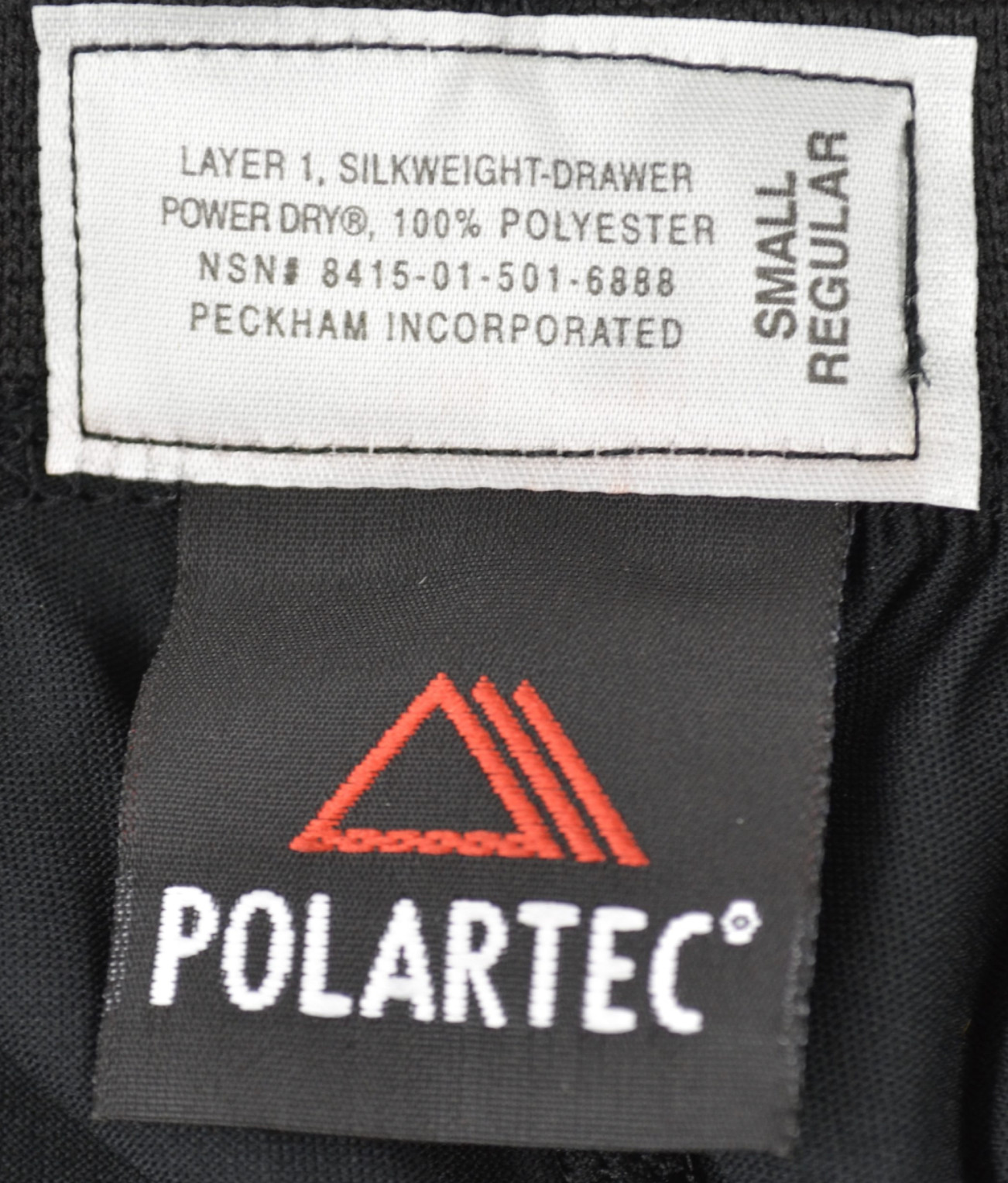 Polartec Peckham Level 1 Black Silk Weight Thermal Top Bottom Set Small Regular