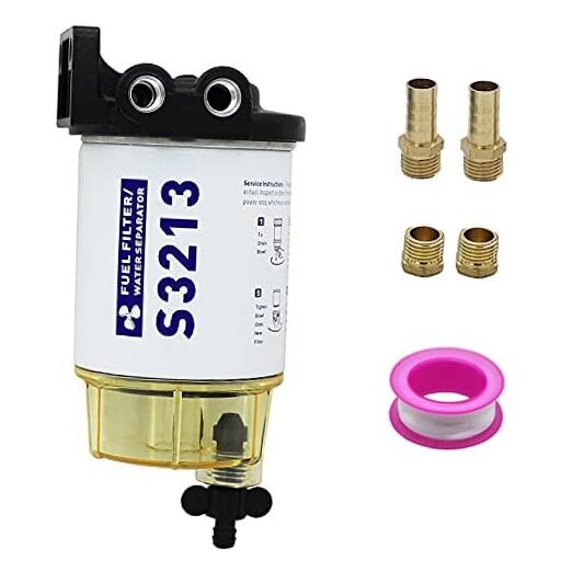 S3213 Fuel Water Separator Marine Kit, 10 Micron Filter Effect is Suitable for