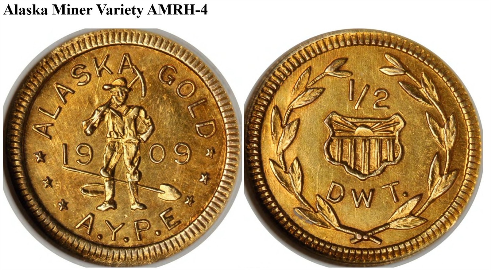 1909 WA 1/2DWT, California Gold AYPE, Hart's Coins of the West / NGC MS62 R7