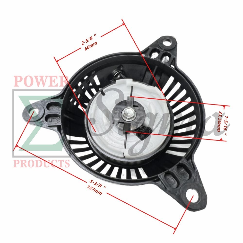 Recoil Starter for PREDATOR Inverter Generator Surge 1400 Watt 71342 59186 57063