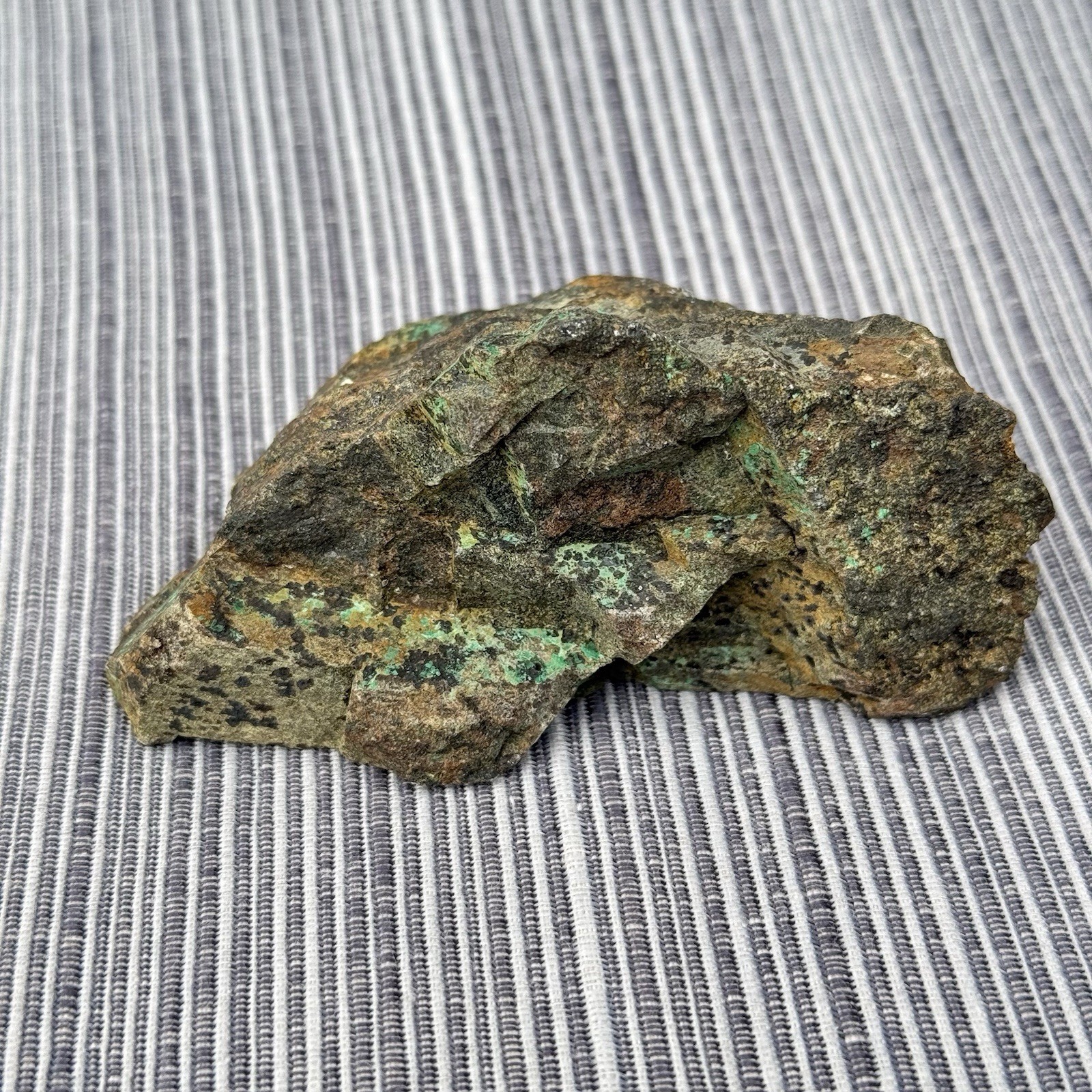 9oz Chalcopyrite w/ Green Chrysocolla Copper Ore Rough Rock Specimen Texas