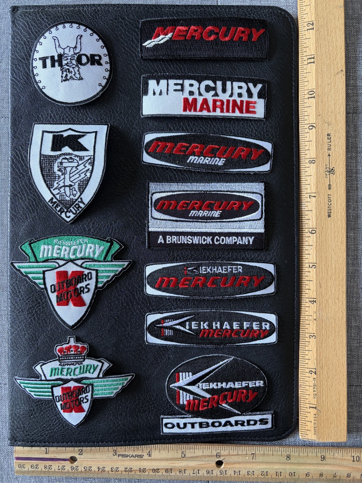 Vintage Mercury Marine Patches (Iron On) from Kiekaefer to Brunswick Lot-11