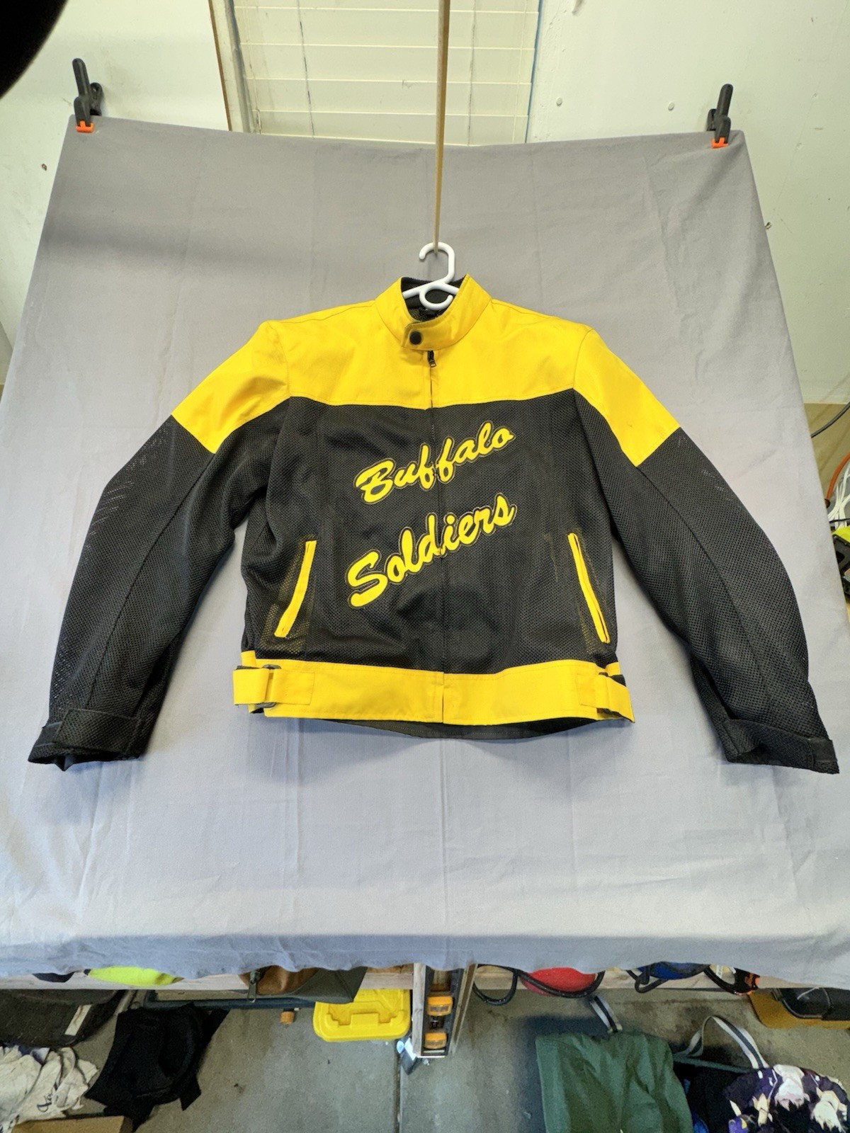 Buffalo Soliders MC Full Club Patch Teasenmore Motor Cycle Jacket XXXL