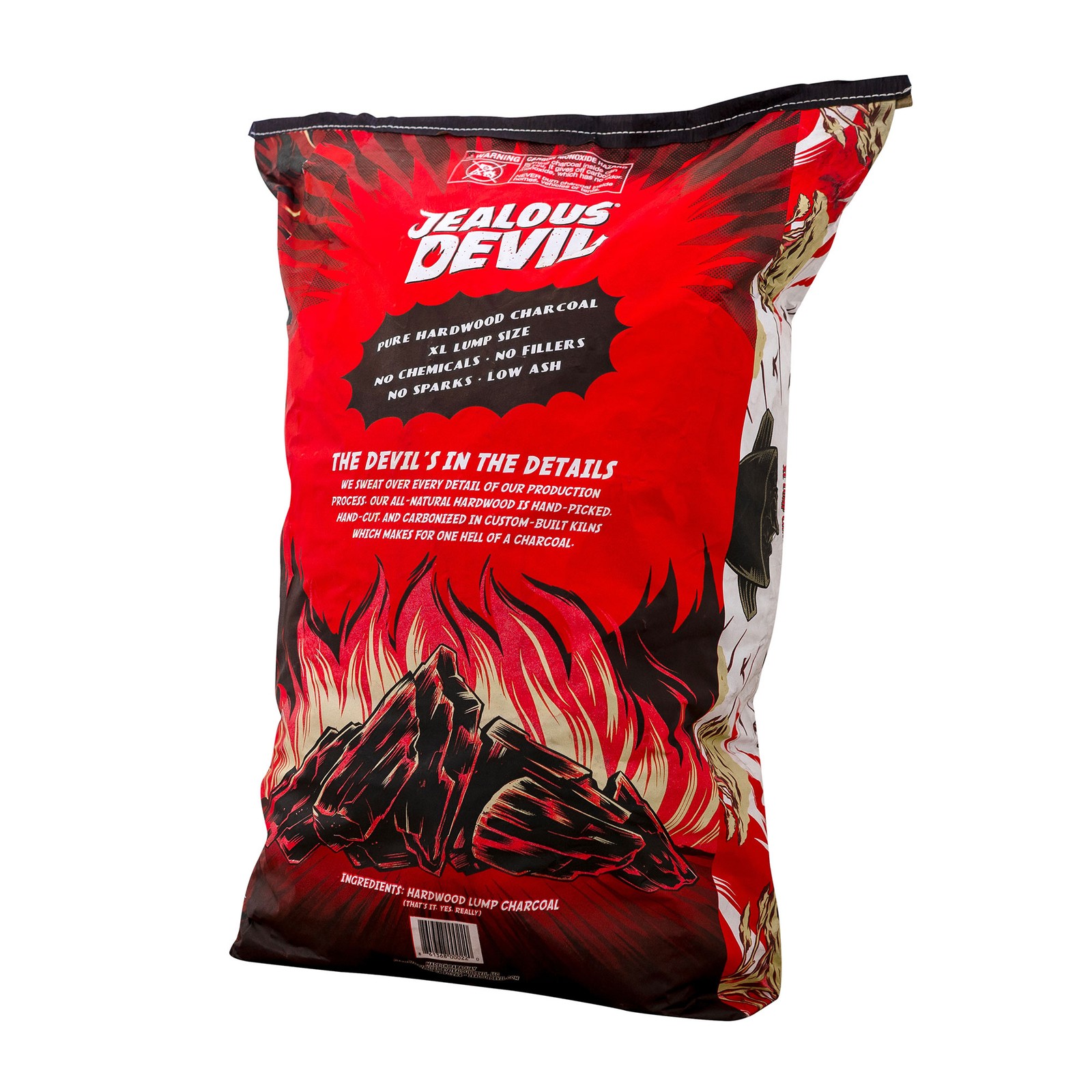 Jealous Devil 100 Percent Natural Hardwood Wood Lump Grill Charcoal, 35 Pounds