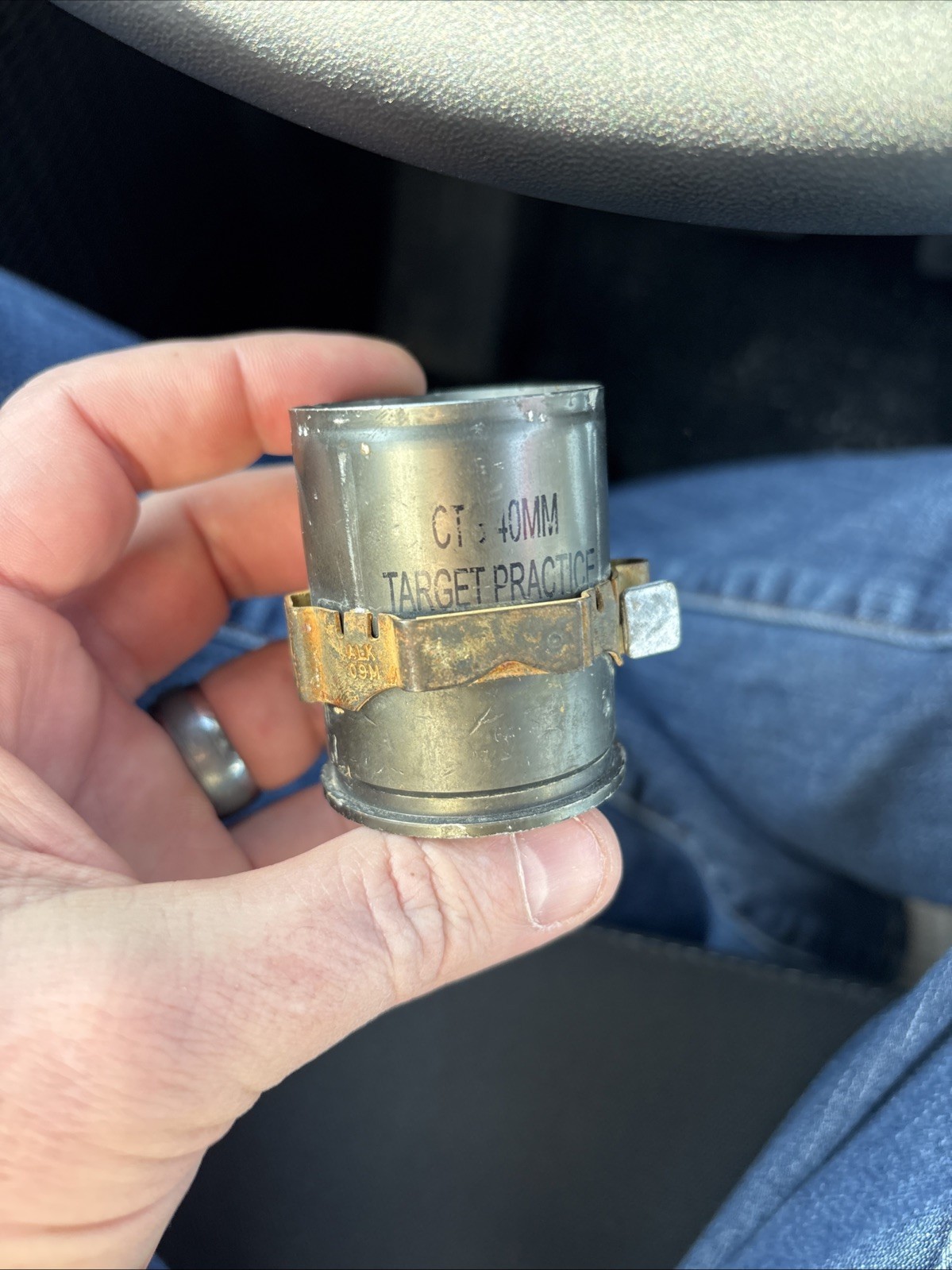 Vintage 40MM Navy Empty Spent Shell Trench Art Ash Tray/Paperweight Cartridge