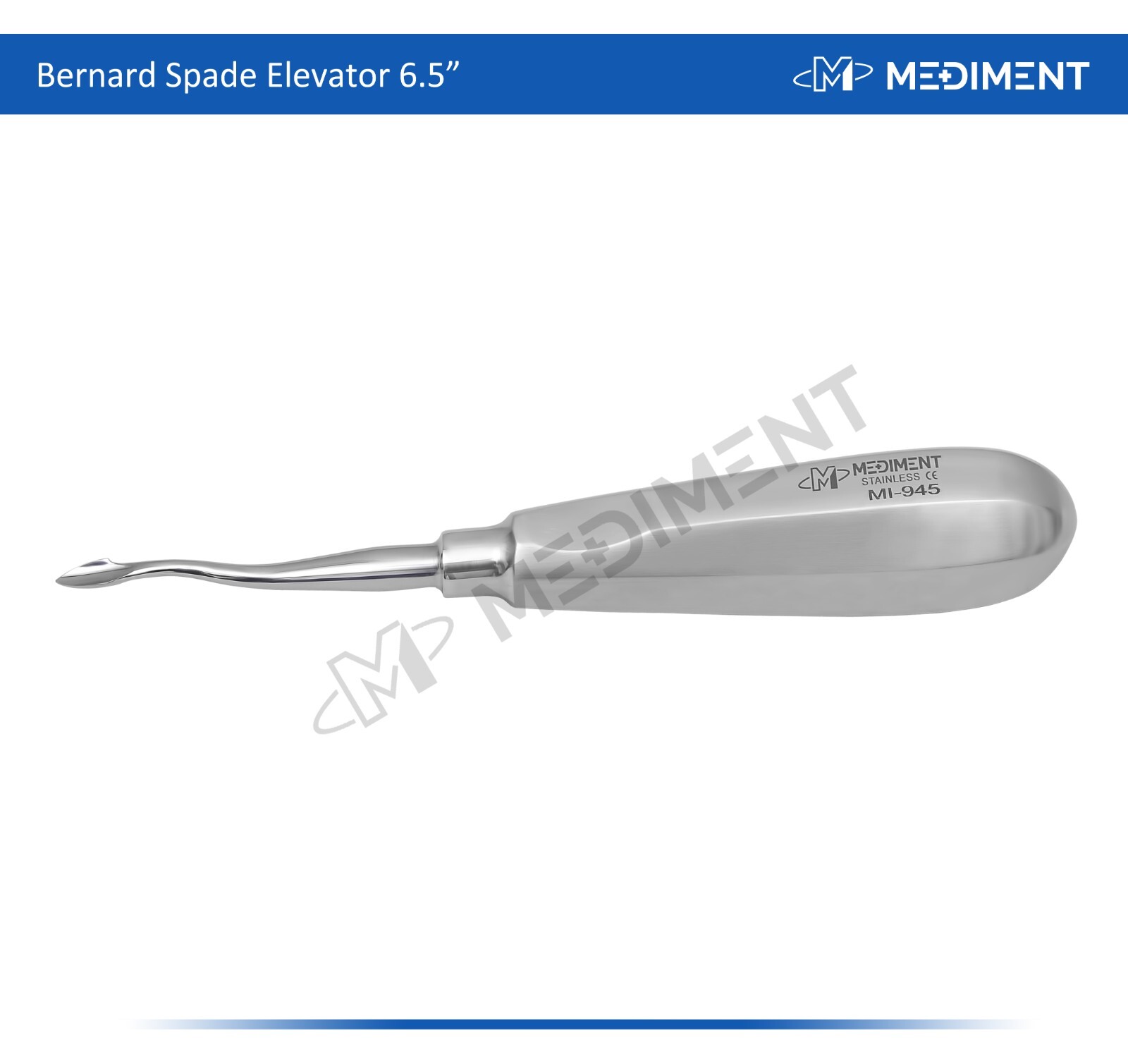 Dental Surgery Elevator Bernard Spade 6.5'' Length Root Extraction, Luxating