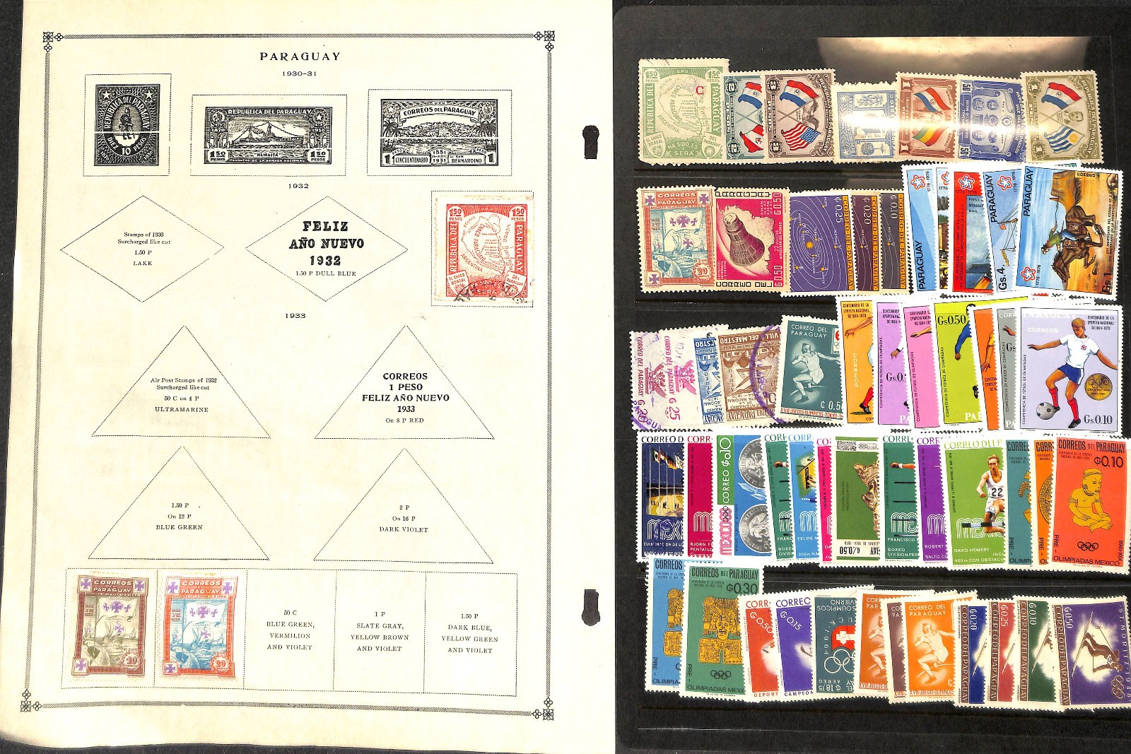 Paraguay Stamp Collection on 40 Scott International Pages, 1879..1996 (BA)