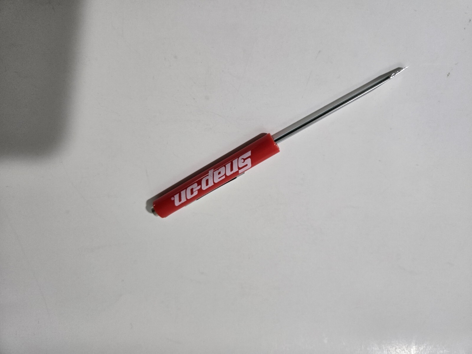 2PK SNAP ON TOOL BOX LOGO EMBLEM Chrome Plastic Badge Decal 8"+ 3 Red Drivers !!