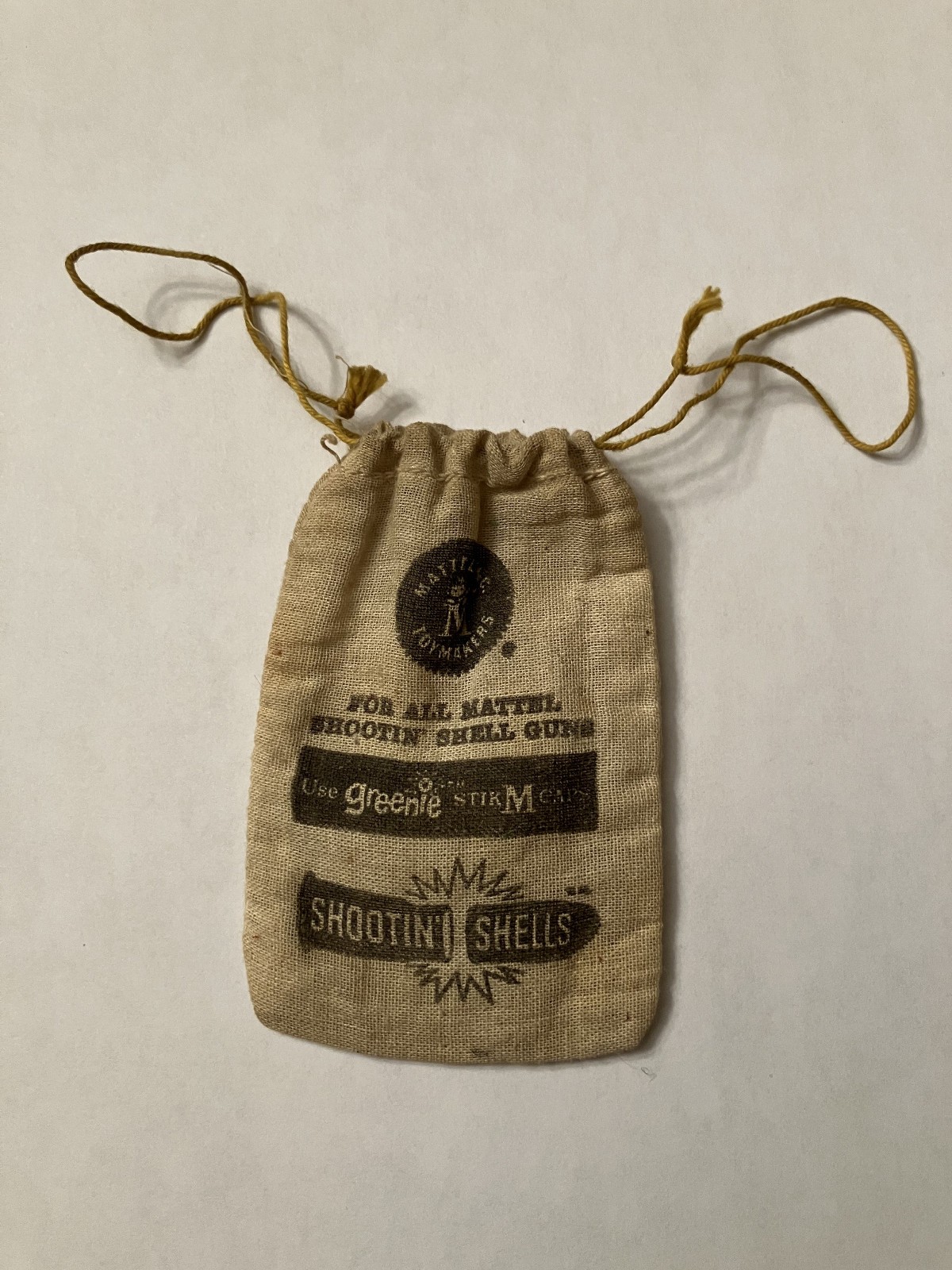 Mattel Shootin Shell Original Bullit holding Sack 1950's -1960's