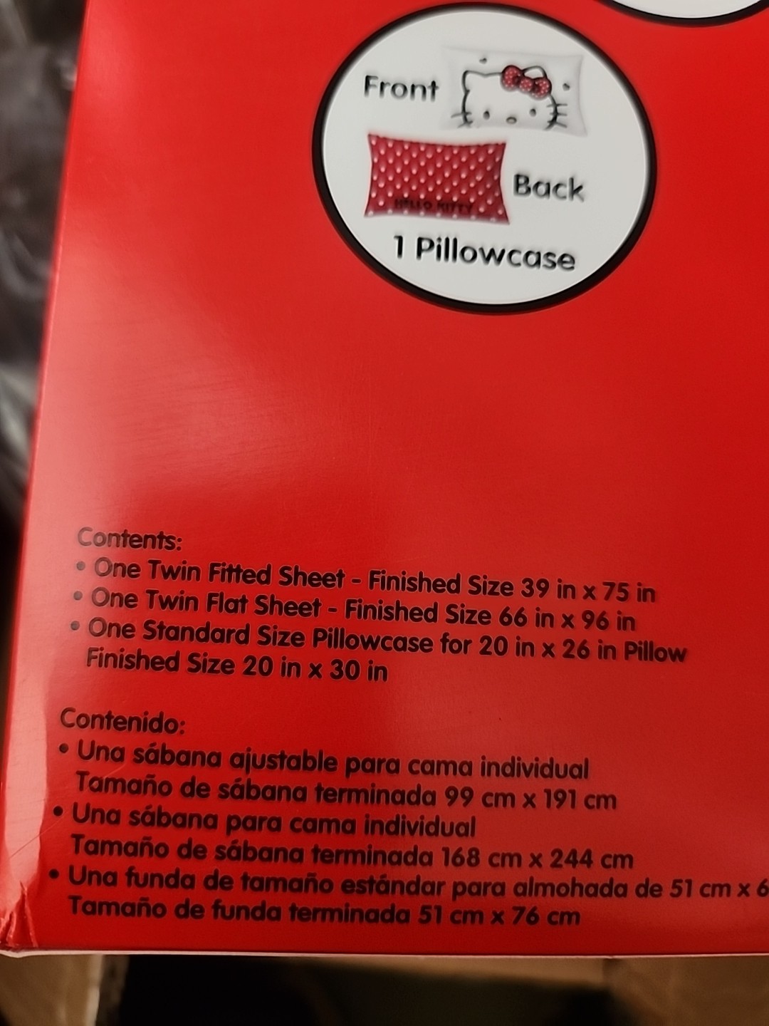 Hello Kitty Big Bow Energy 3 Piece Twin Sheet Set