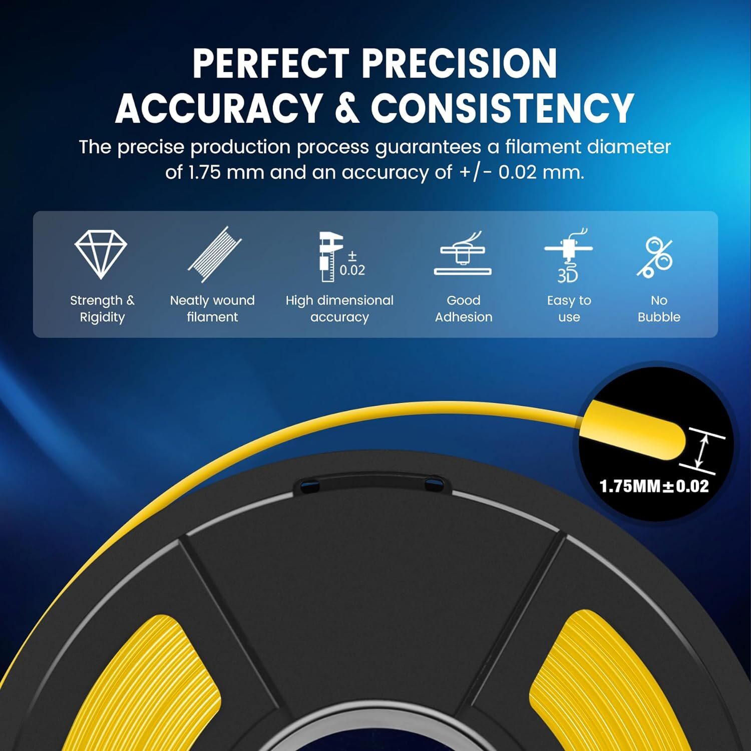 {BUY 10 PAY 6}JAYO PLA Matt PLA+ PETG SILK ABS 3D Printer Filament 1.75mm 1.1KG