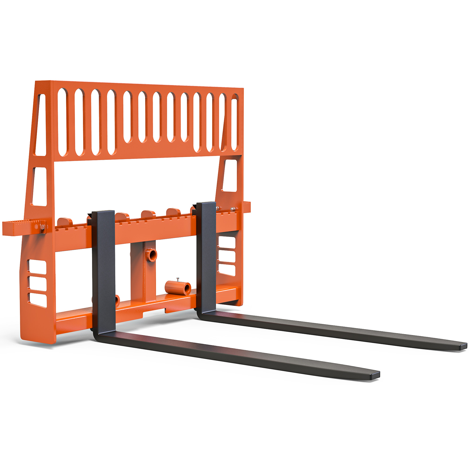 48" Skid Steer Pallet Fork Frame Orange Attachment W/ Heavy-Duty Blades 4000lbs