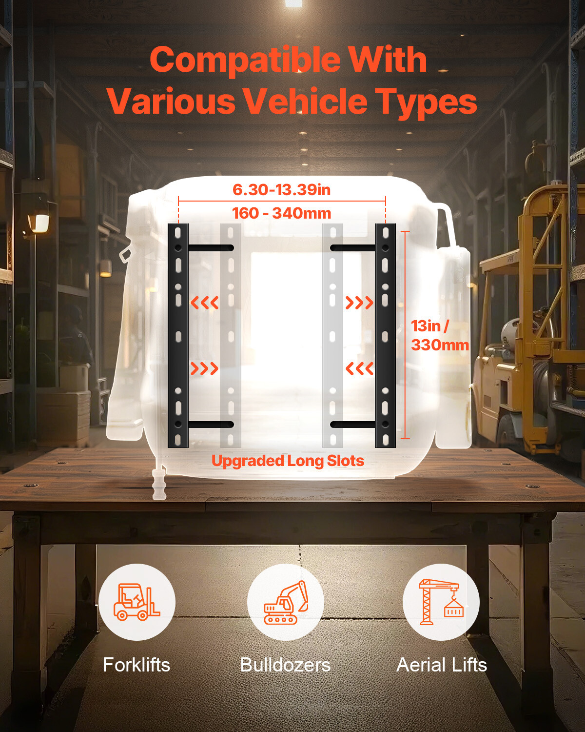 Forklift Seat Mower Tractor Seat Adjustable Back Seatbelt & Headrest