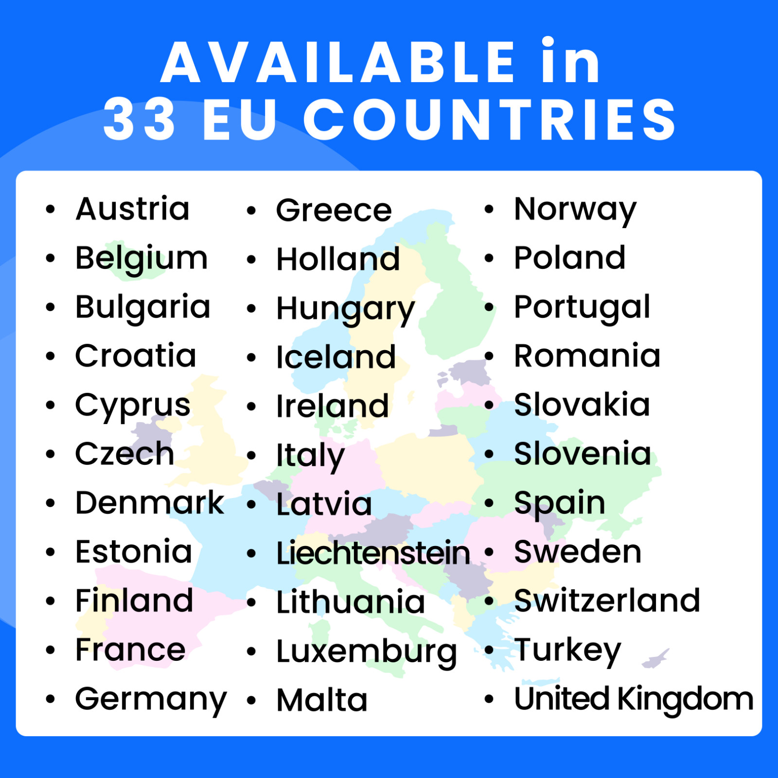 Europe SIM Card - 10GB High-Speed, 12 Day-Travel SIM