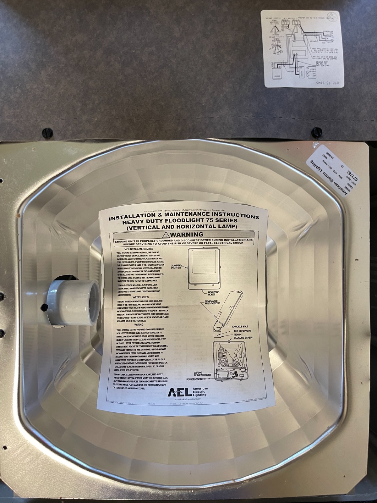 American Electric Light 400W HPS Cobrahead Street Light Fixture Cat#499821 120V