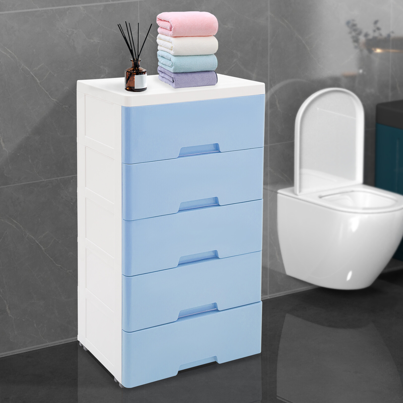 Plastic Drawers Dresser, Storage Cabinet with Drawers, Closet Drawers Dresser