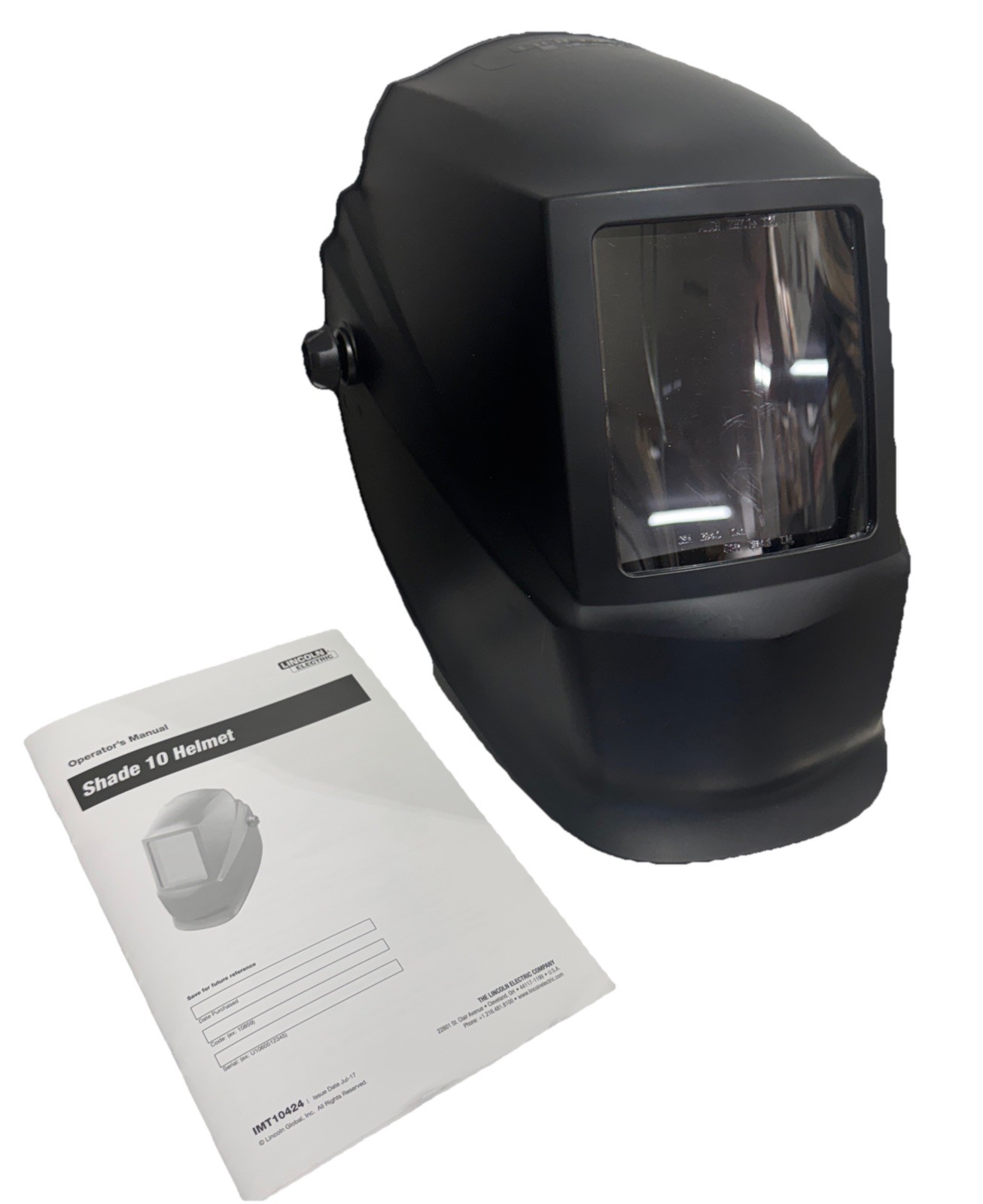 LINCOLN ELECTRIC Welding Helmet with No. 10 Lens 4-1/2 in. x 5-1/4 in View Area