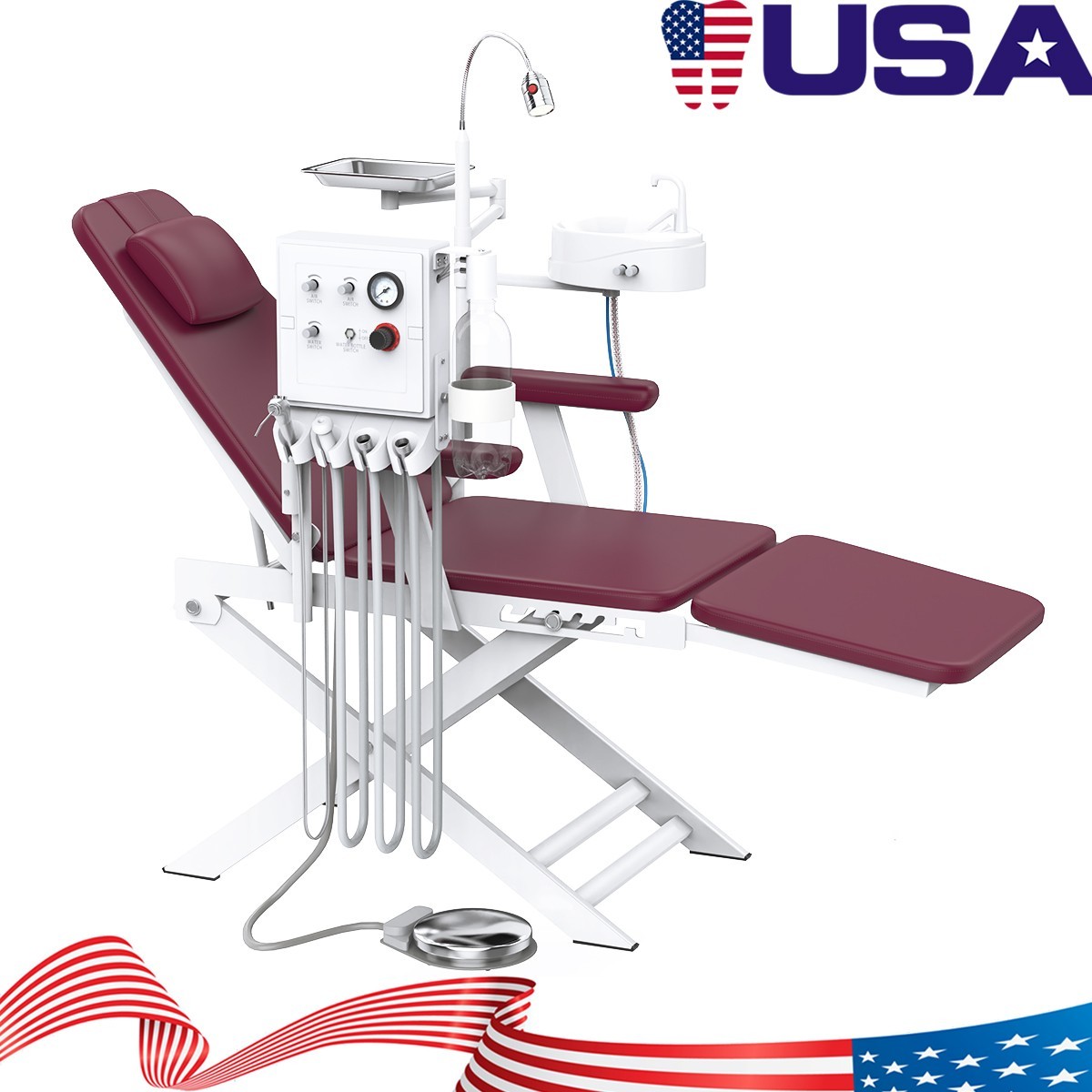 Portable Dental Delivery Unit with Air Compressor Suction / Chair+Turbine Unit