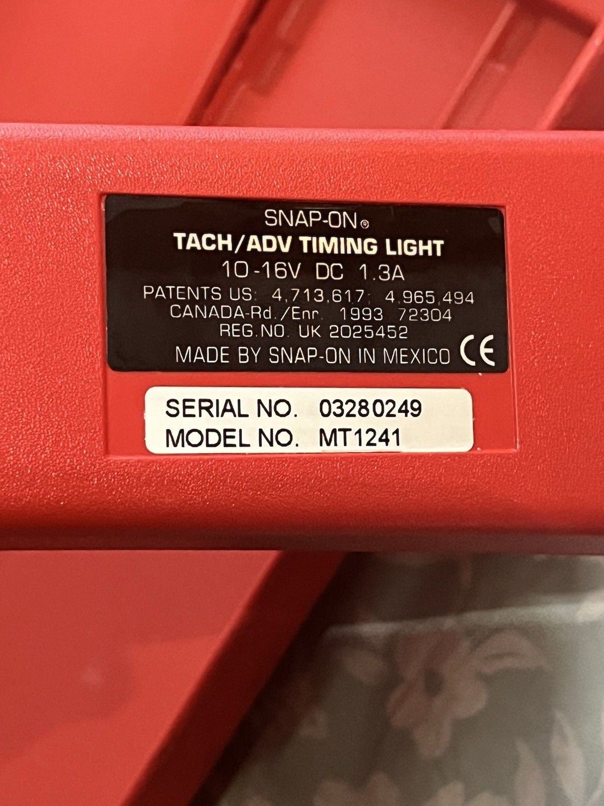 Snap On Timing Light Vintage Automotive Tested Pb103b Tach/advance Computerized