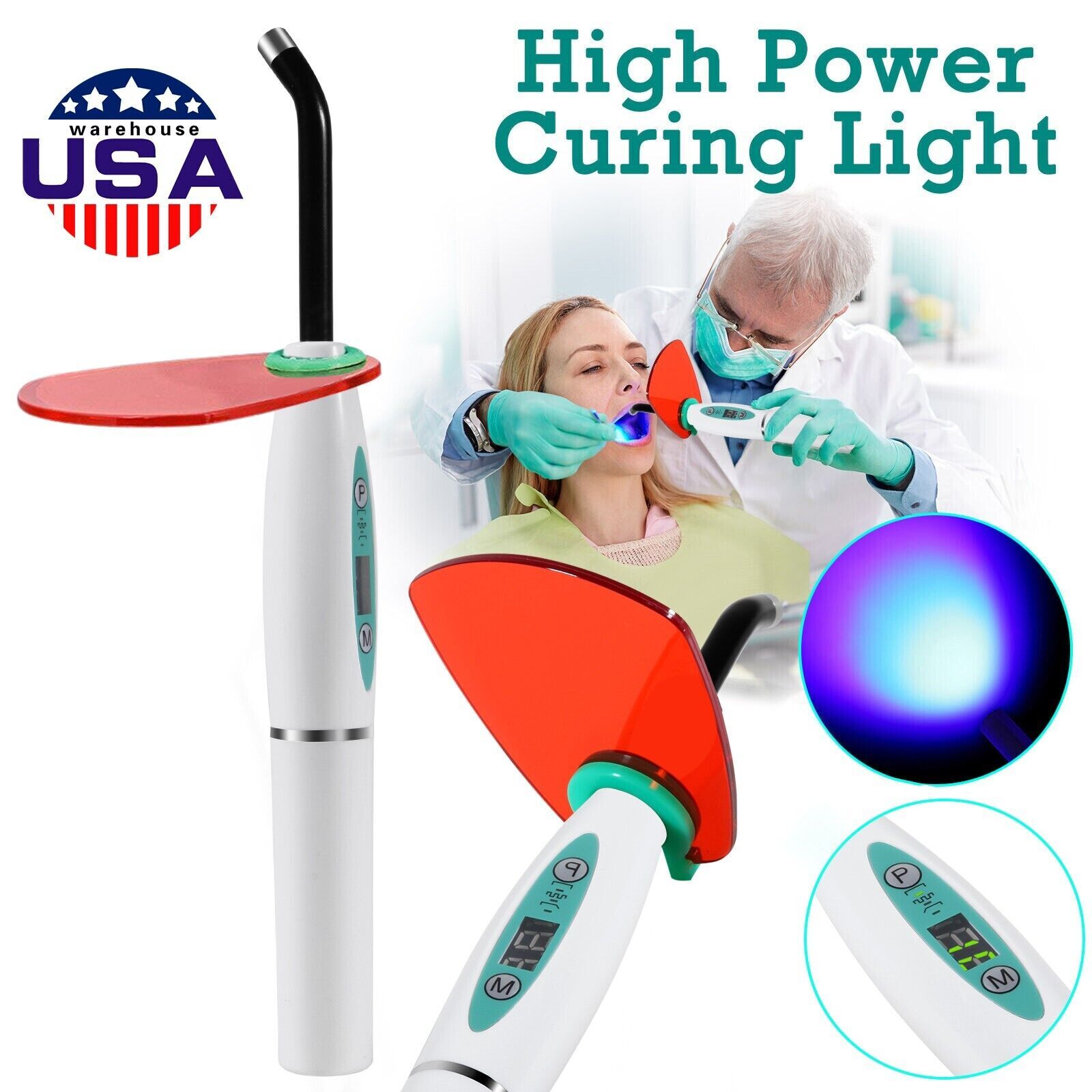 Dental Cordless LED Curing Light 5W Cure Lamp
