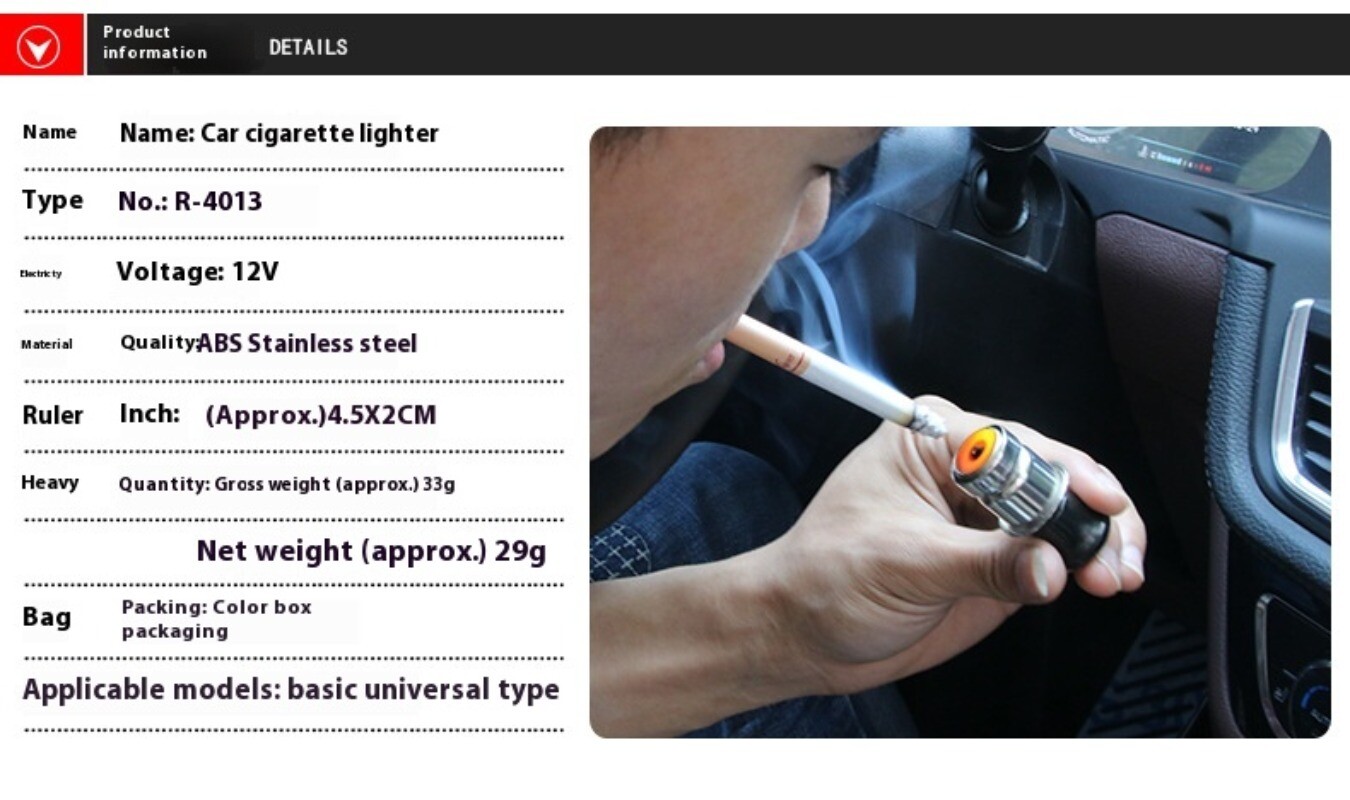 Cigar Fag Lighter Element Plug Car Interior Cigarette Replacement 12V