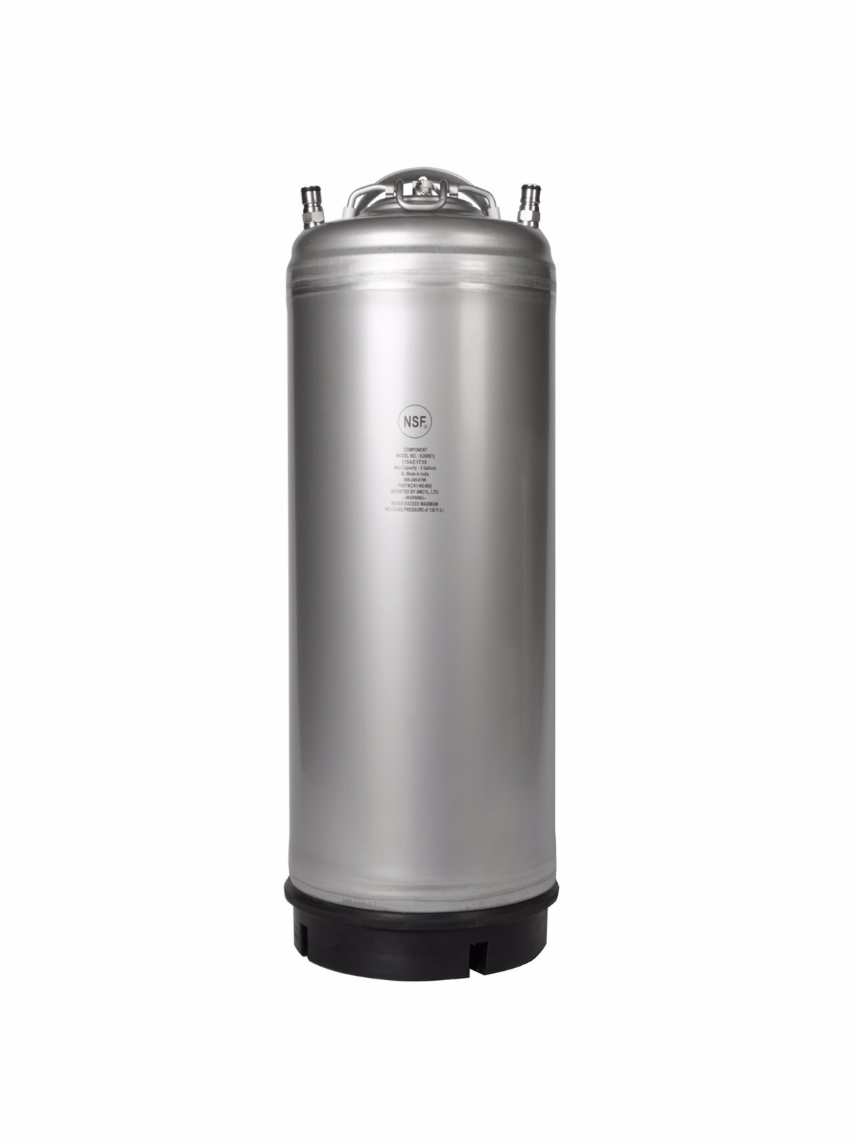 Beer Keg Kit 5 Gal Ball Lock Keg 5 lb CO2 Tank Dual Gauge Regulator and Parts