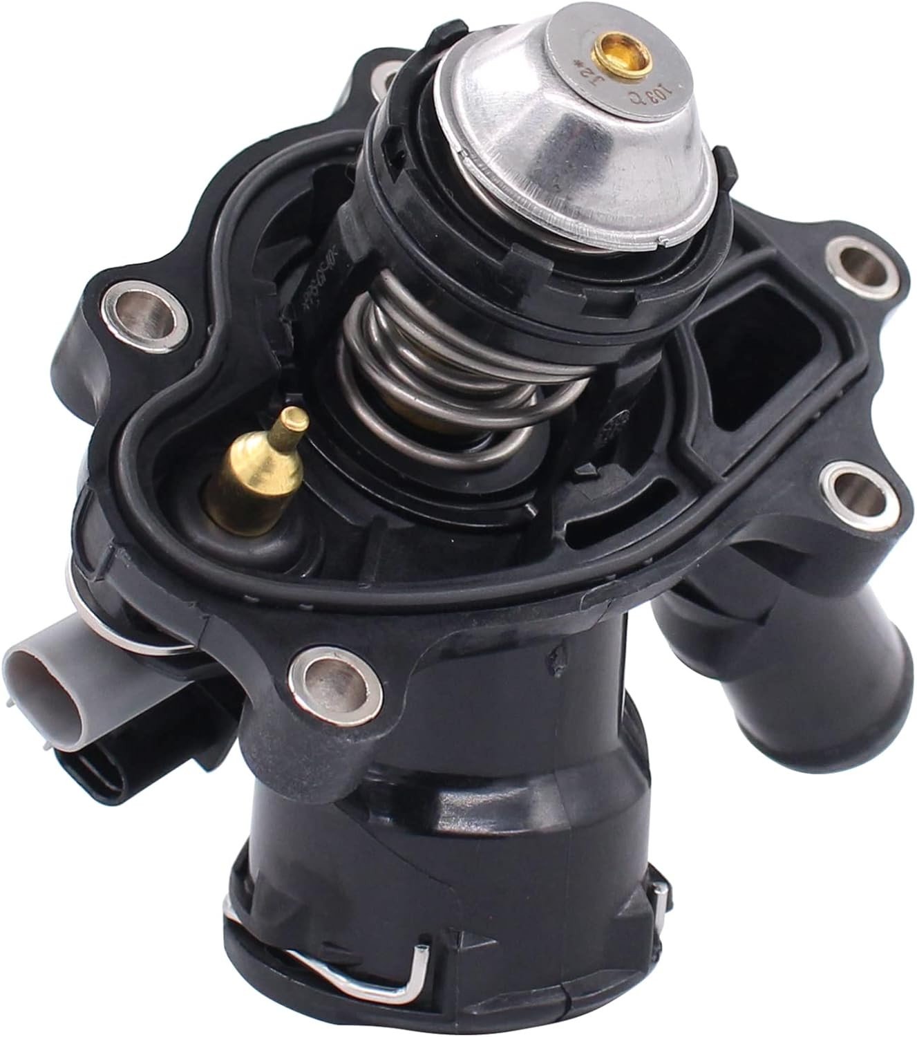 MOTOKU Engine Coolant Thermostat Assembly w/housing Gasket for Mercedes-Benz C25