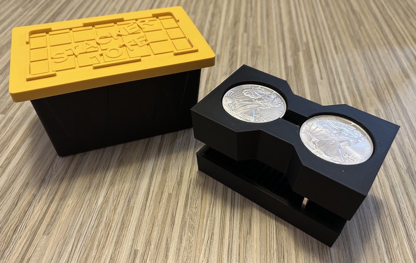 SILVER GOLD .999 1 Oz ROUND + BAR “STACKER TOTE” Holds X35 1 Oz BARS & ROUNDS