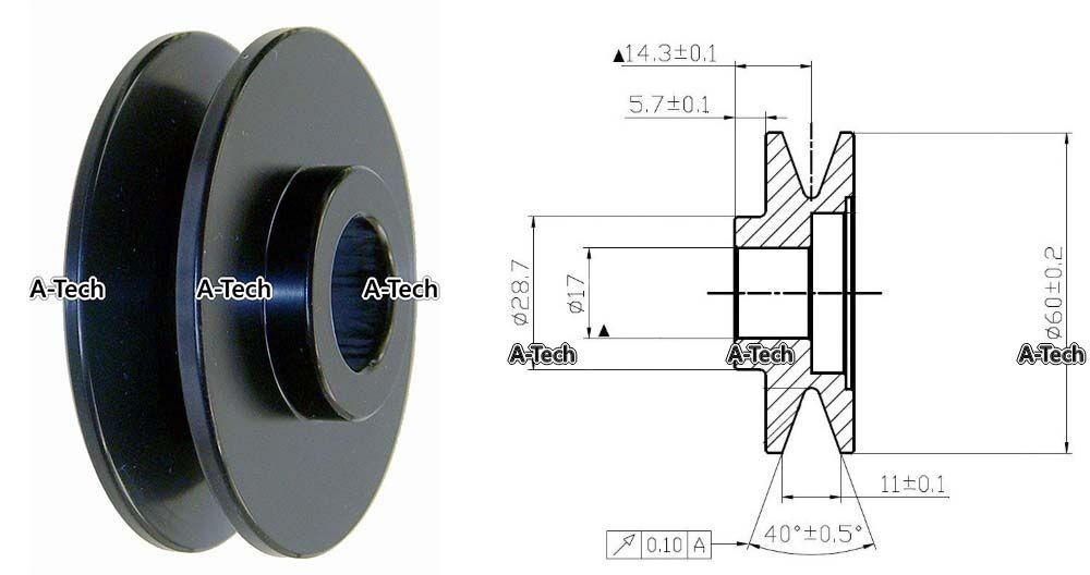 Single Groove Delco Alternator Deep V Belt Pulley 60OD 10.12.15.27SI Ford Chevy