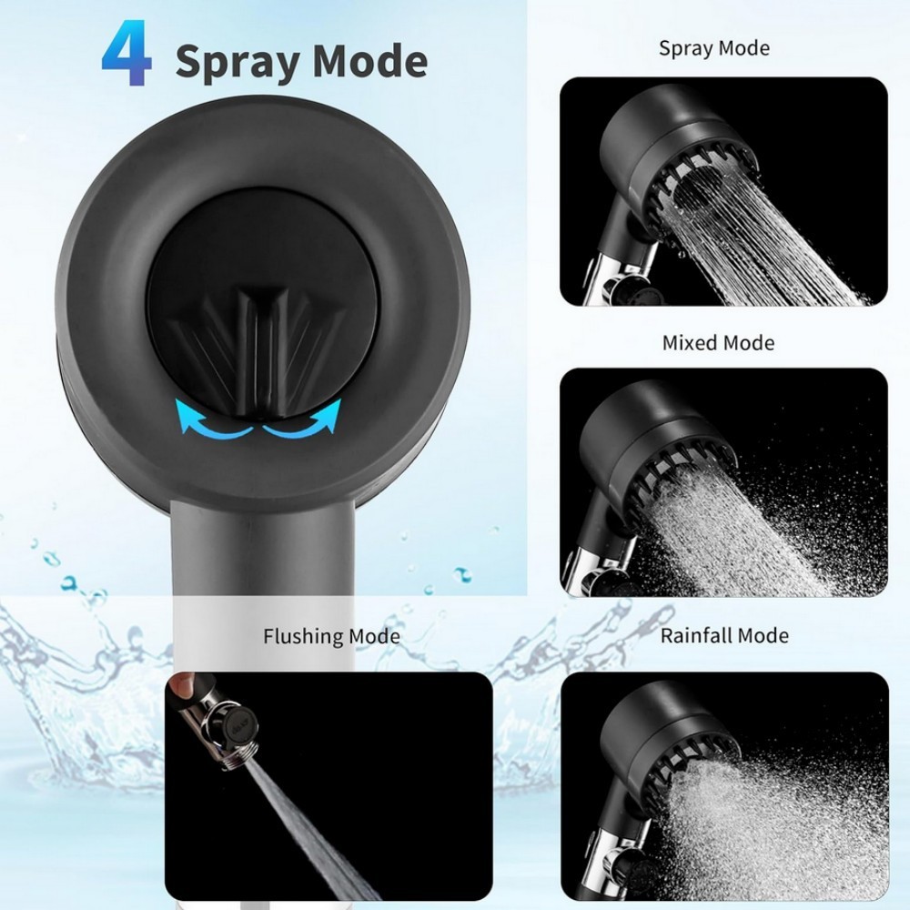 Drivse Iondrops Showerhead with Filters for Hard Water Handheld off Switch New