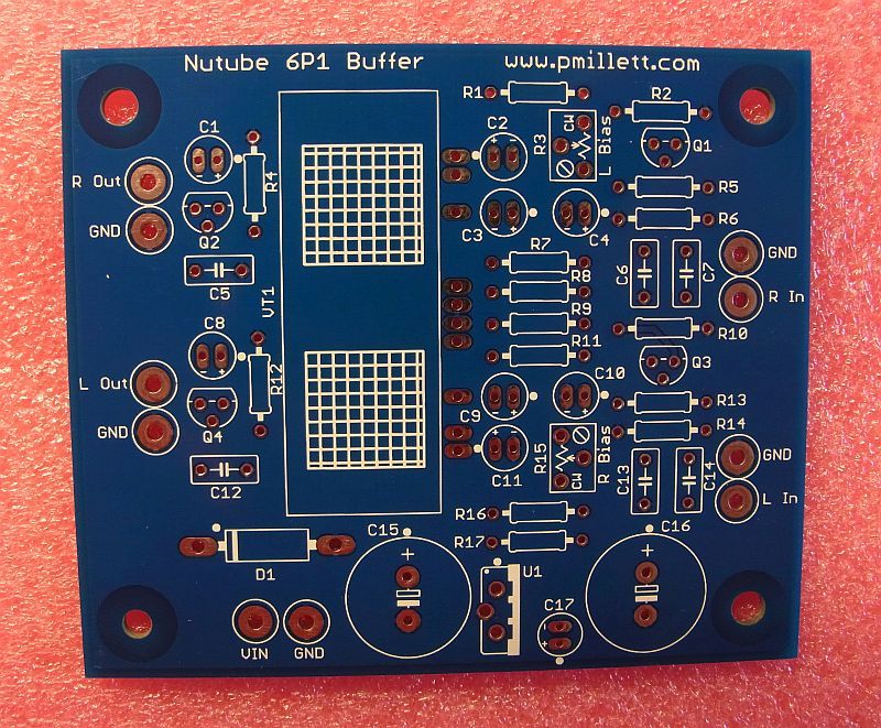 DIY PCB plus Tube - Buffer PCB using the Korg Nutube 6P1