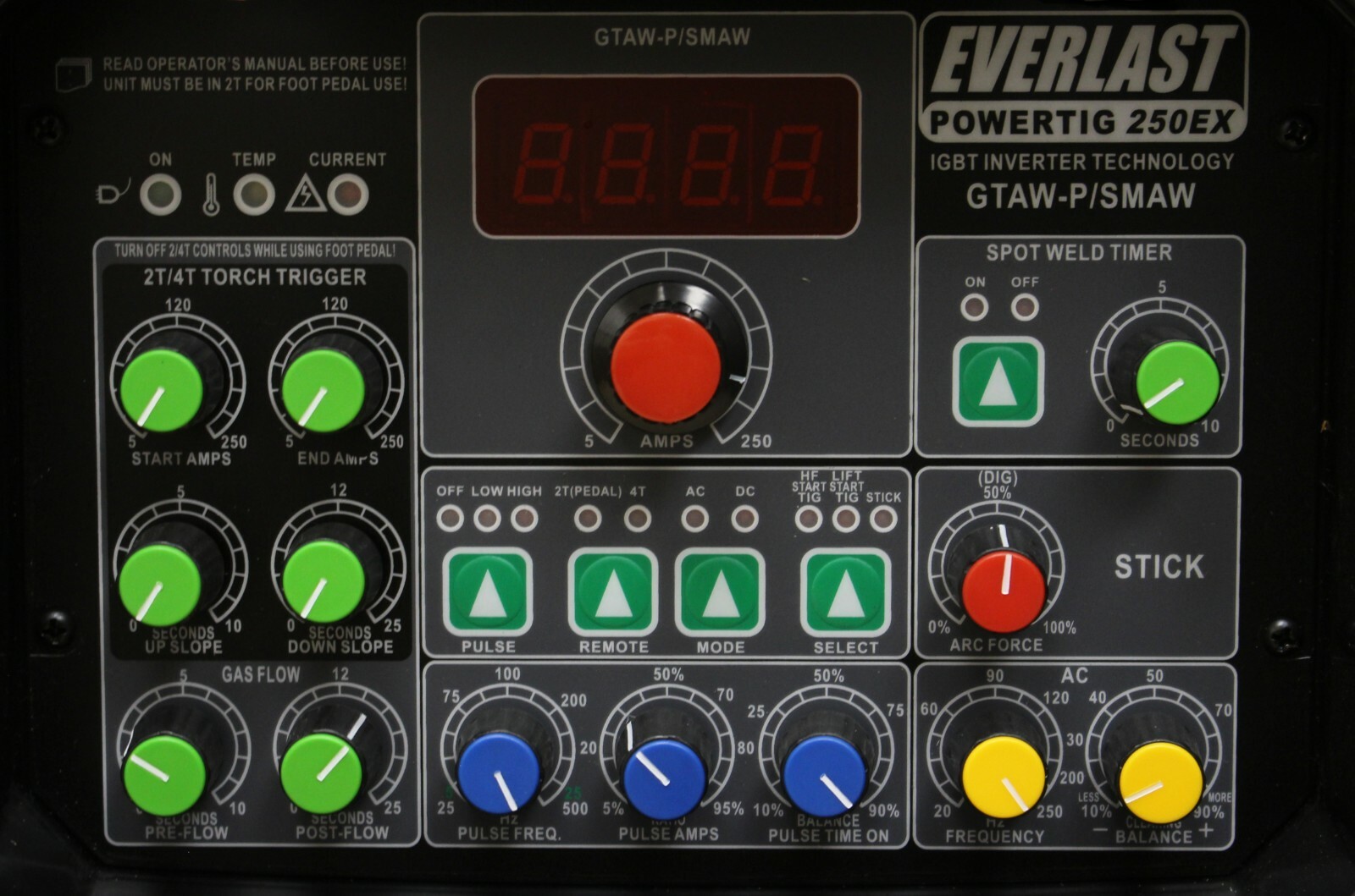 NEW Everlast PowerTIG 250EX GTAW-P 250AMP ACDC TIG STICK and PULSE WELDER