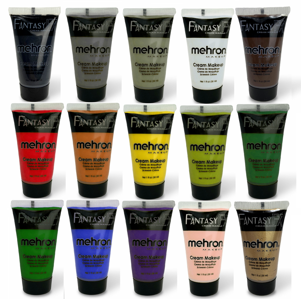 Mehron Fantasy FFX Water Base Face/Body Cream Paint Halloween Stage Makeup -NEW