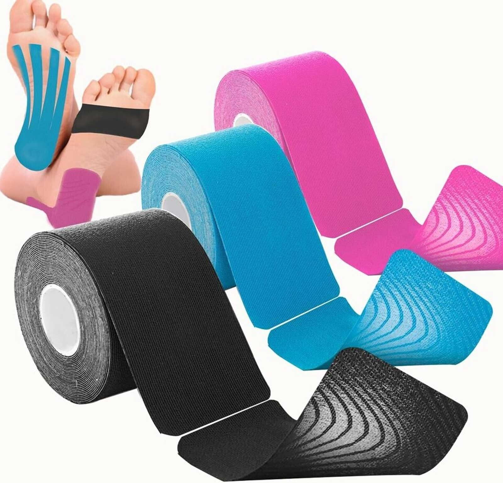 5 Roll Kinesiology Tape Athletic Muscle Support Sport Elastic Physio Therapeutic