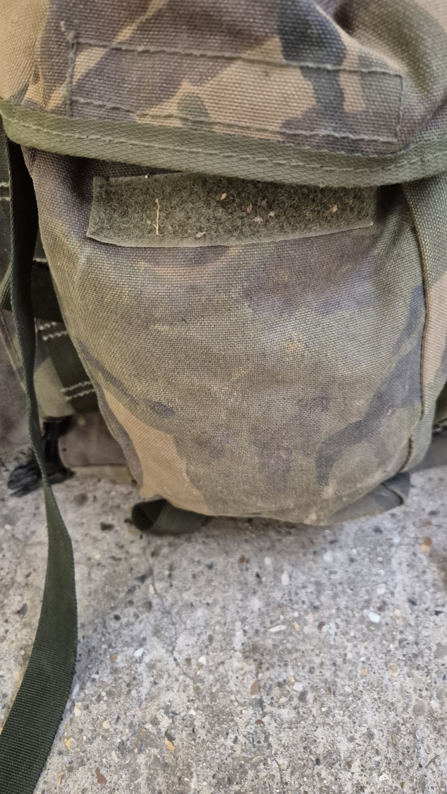 GENUINE BRITISH ARMY BERGEN RUCKSACK DPM LONG BACK 120L SIDE POUCHES +YOKE 1995