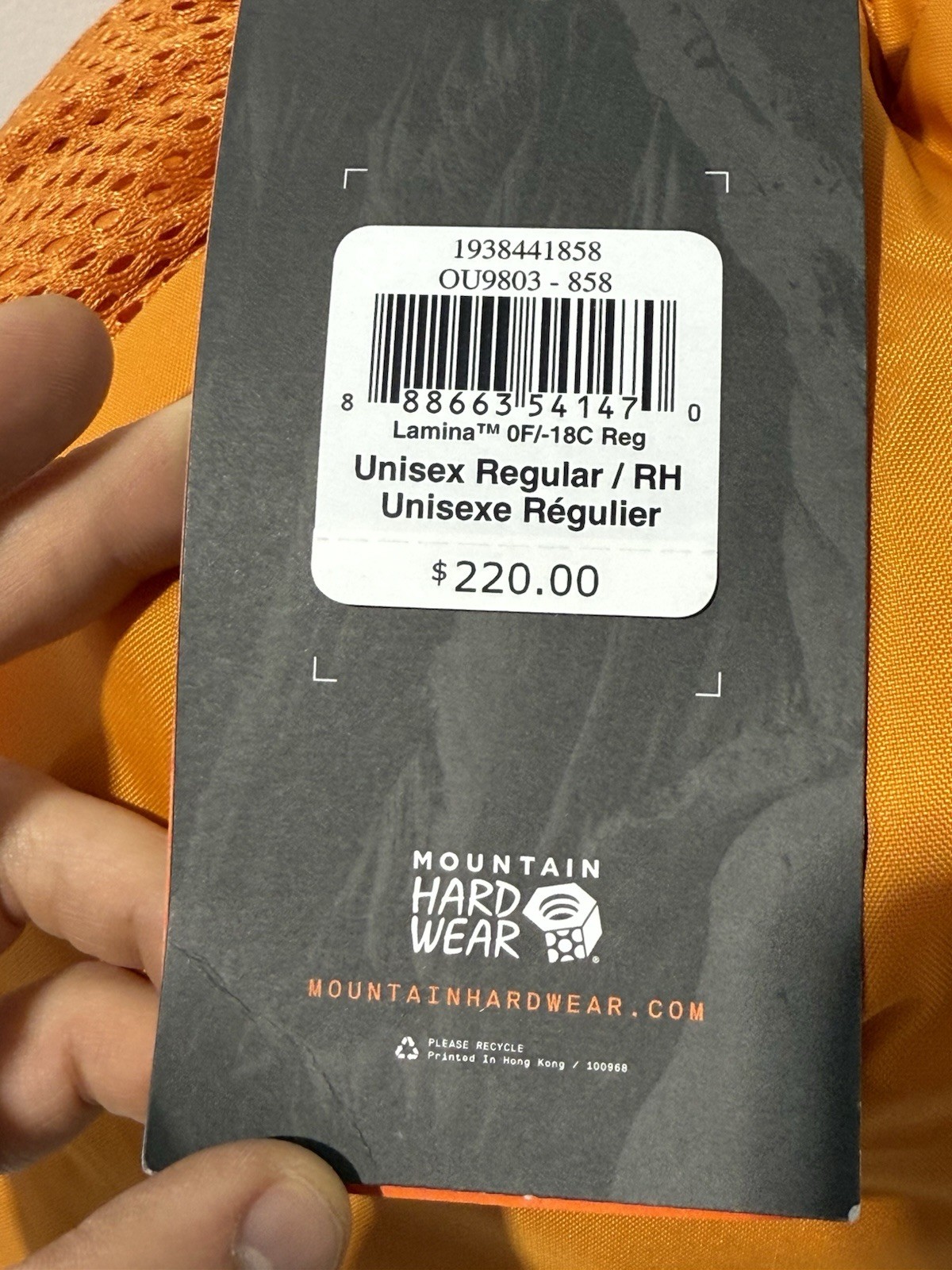 Mountain Hardwear Lamina 0F Regular Sleeping Bag