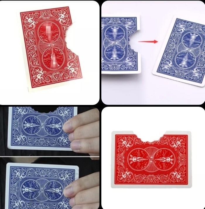 Bite Out Card Magic Trick Close Up Illusion T8