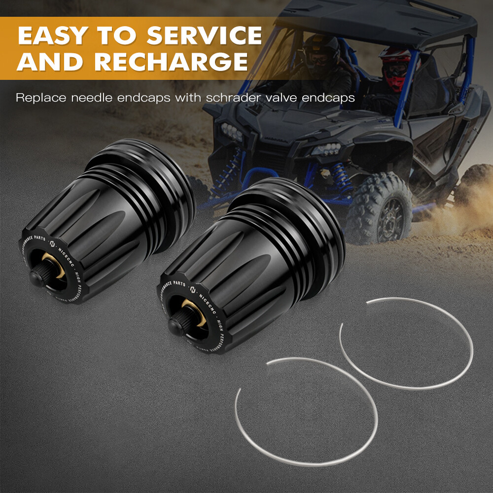 2pcs For 2.5" FOX Rear Shock Nitrogen Reservoir End Cap Lid for Polaris Yamaha