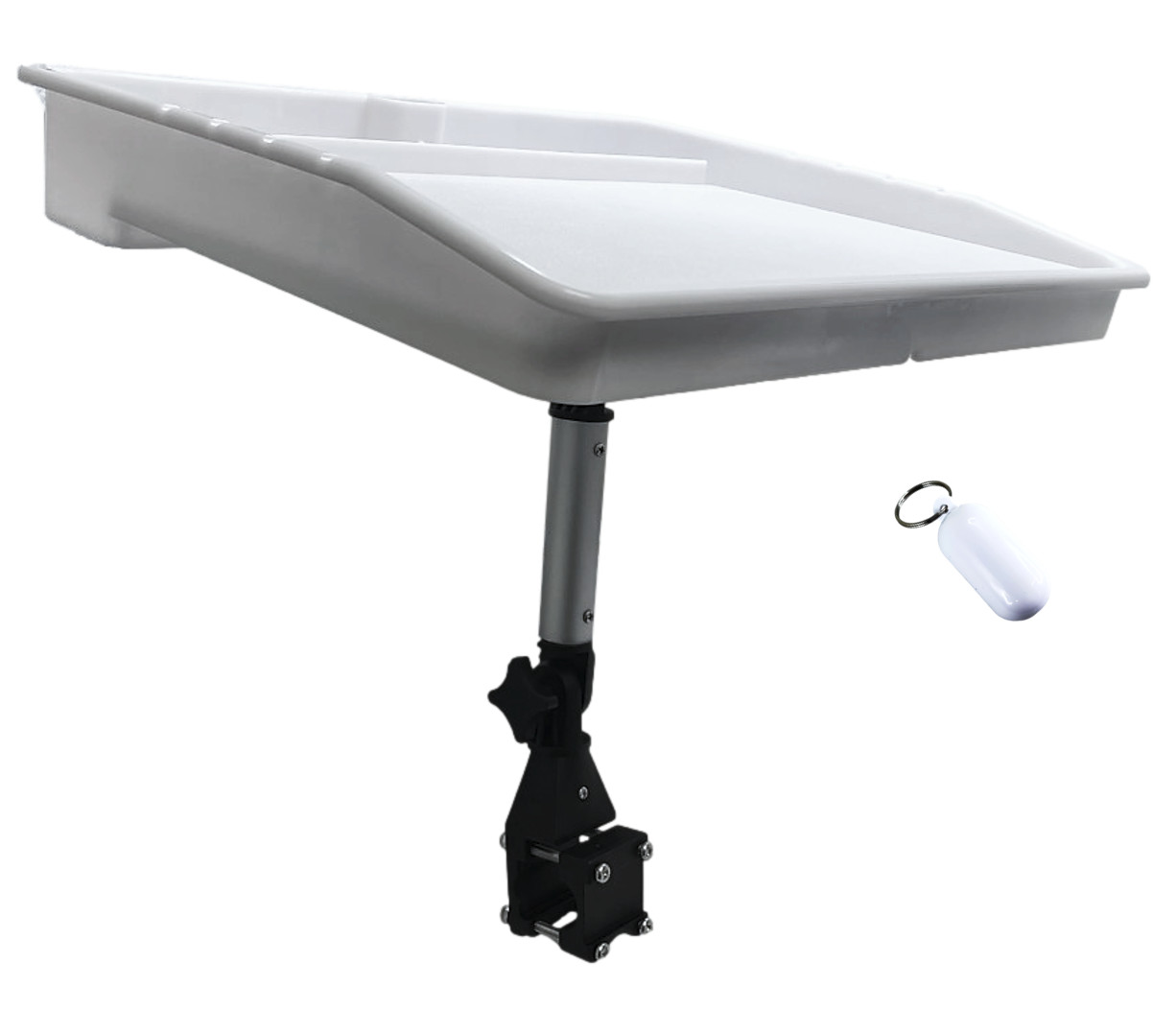 PactradeMarine Adjustable Bait Cutting Board Rail Mount with Angled Leg for Boat