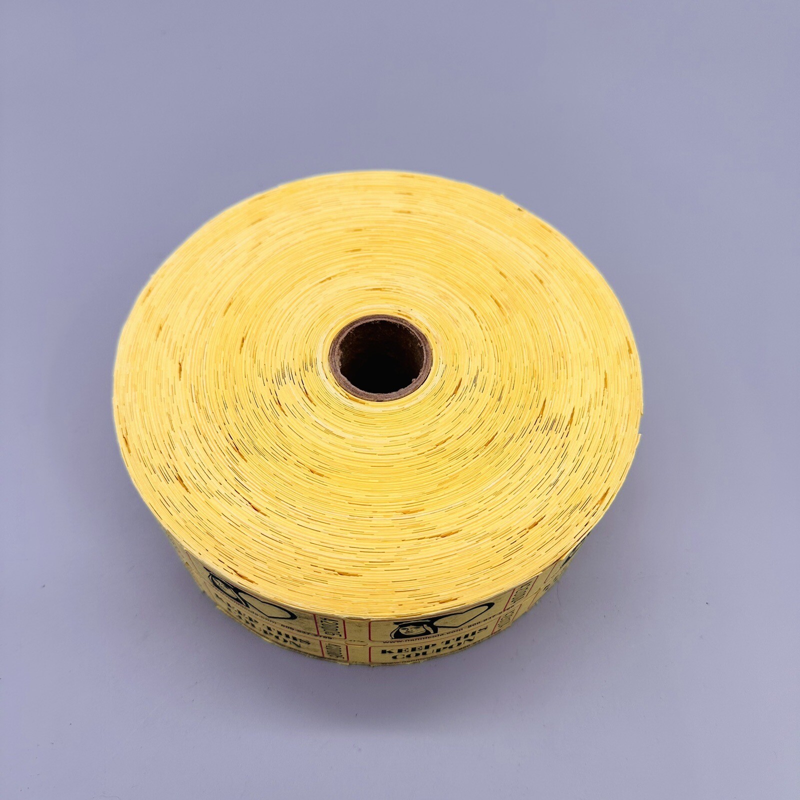 2000 Yellow Raffle Tickets Double Stub Roll for 50/50 Draws