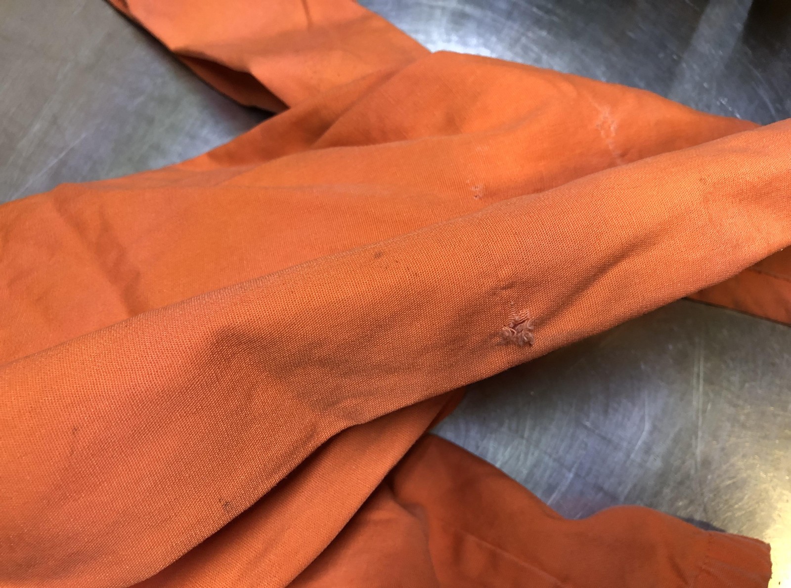 Allis Chalmer Orange Long Sleeve Heavy Shirt XL vintage tractor Jacket x large