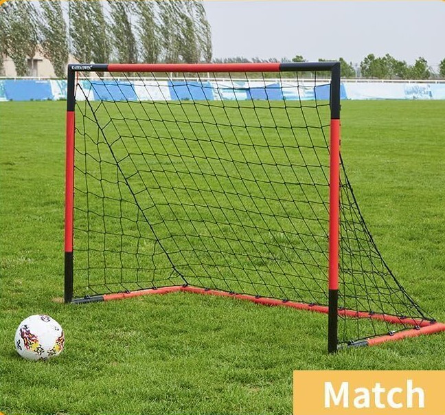 6'x4' Set of 2 Soccer Goal, Steel Frame Goal,Heavy Duty Metal Soccer Goals
