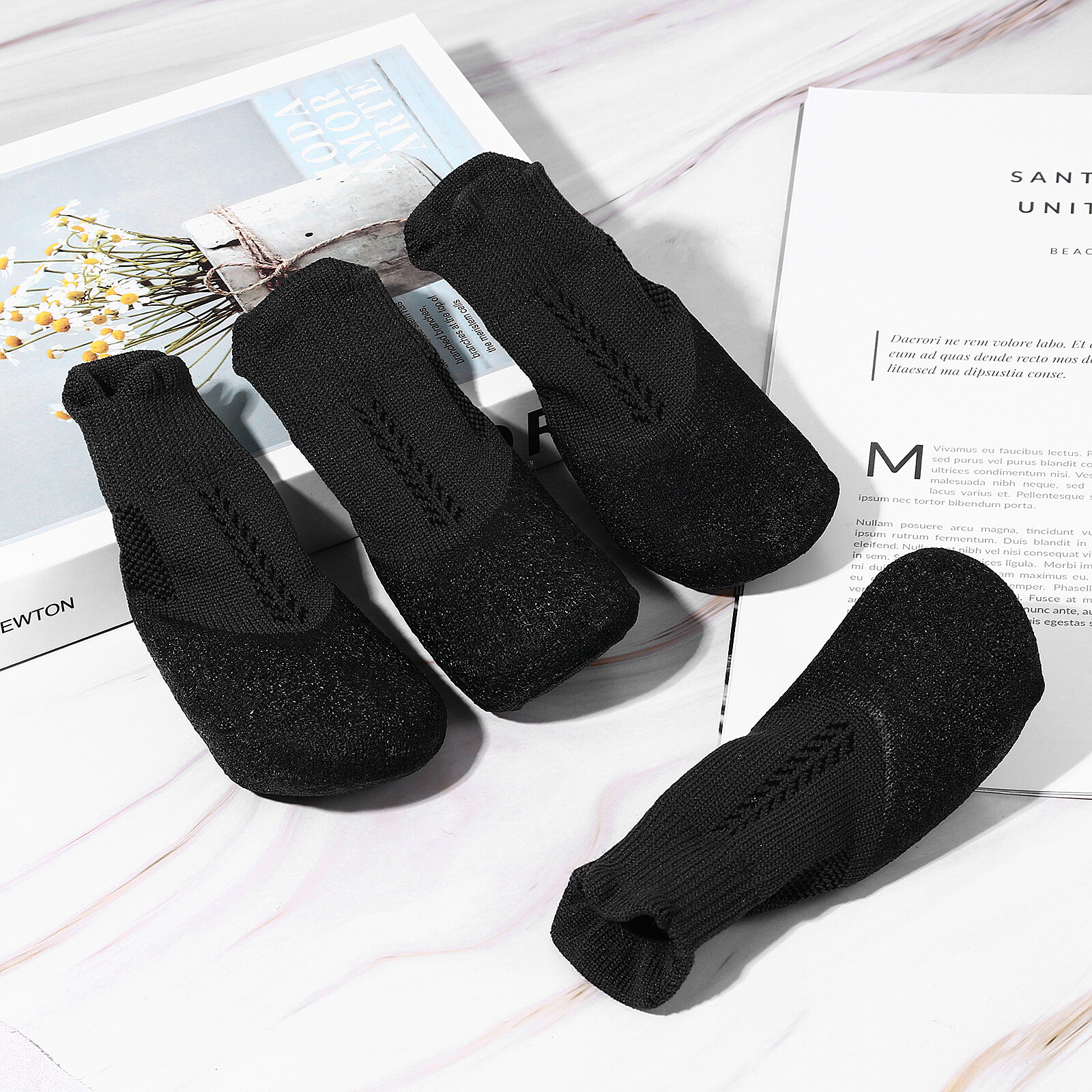 4pcs Anti Slip Dog Socks Outdoor Dog Boots Waterproof Dog Shoes Paw Protector