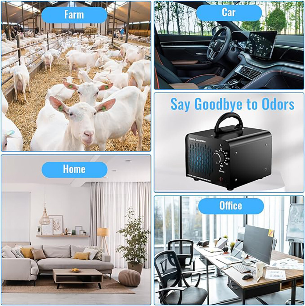 36000mg/h Ozone Generator Machine Air Purifier Ionizer Ozonator Timer for Home