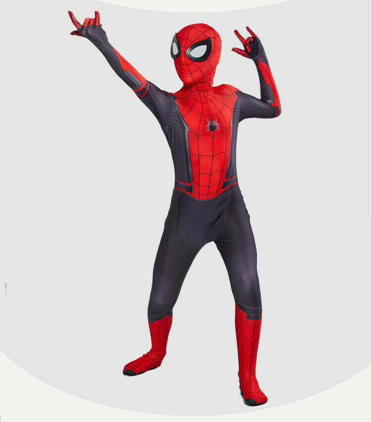 Spiderman Far From Home Cosplay Kids Jumpsuit Boys Spiderman Costumes Suit Mask