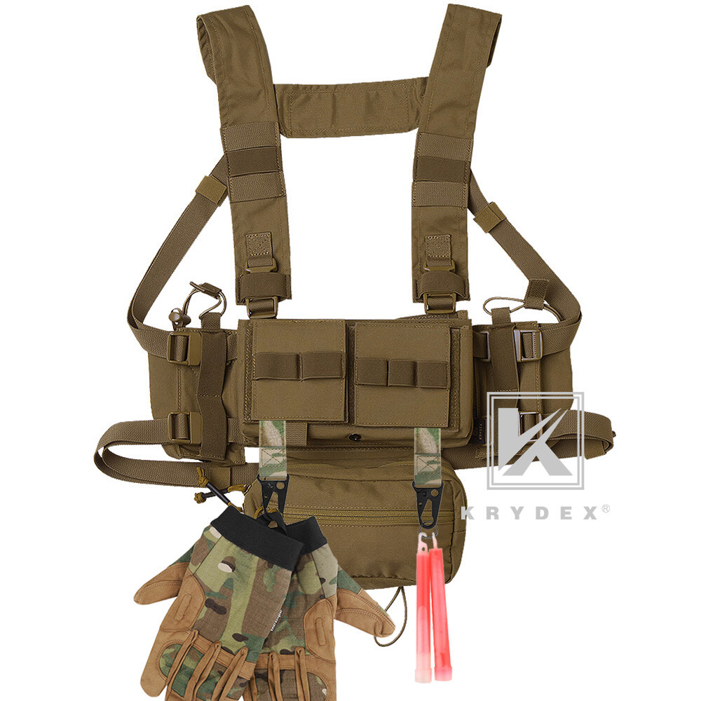 KRYDEX Tactical Hook Strap Clip Keychain Carabiner for MOLLE Belt/Tactical Vest