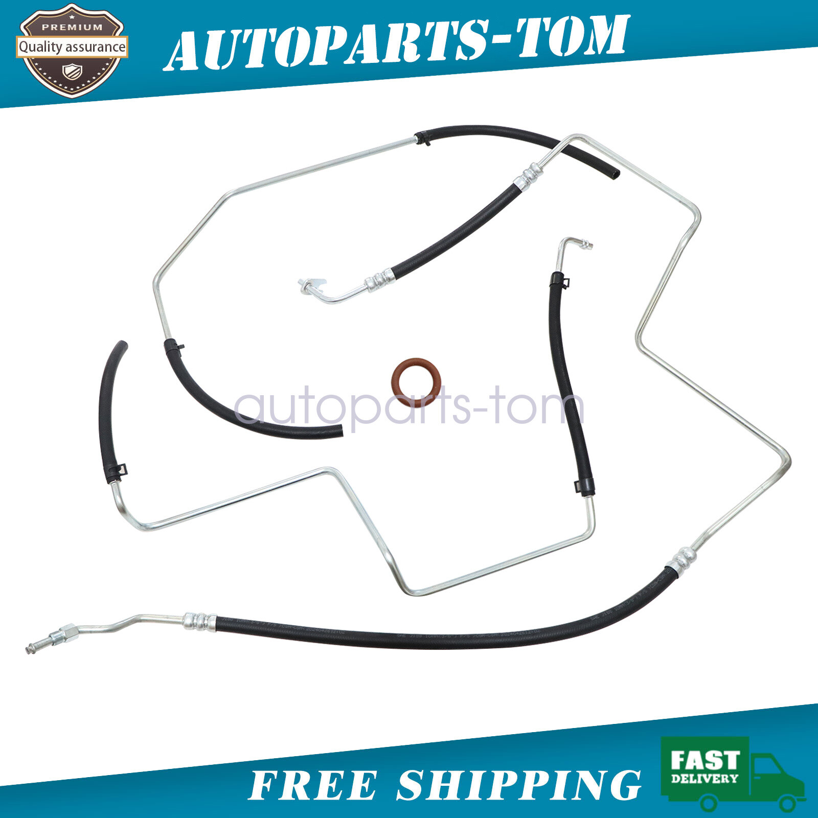 Set of 3 Power Steering Hose For 02-09 Chevy Chevrolet Trailblazer Envoy EXT GMC