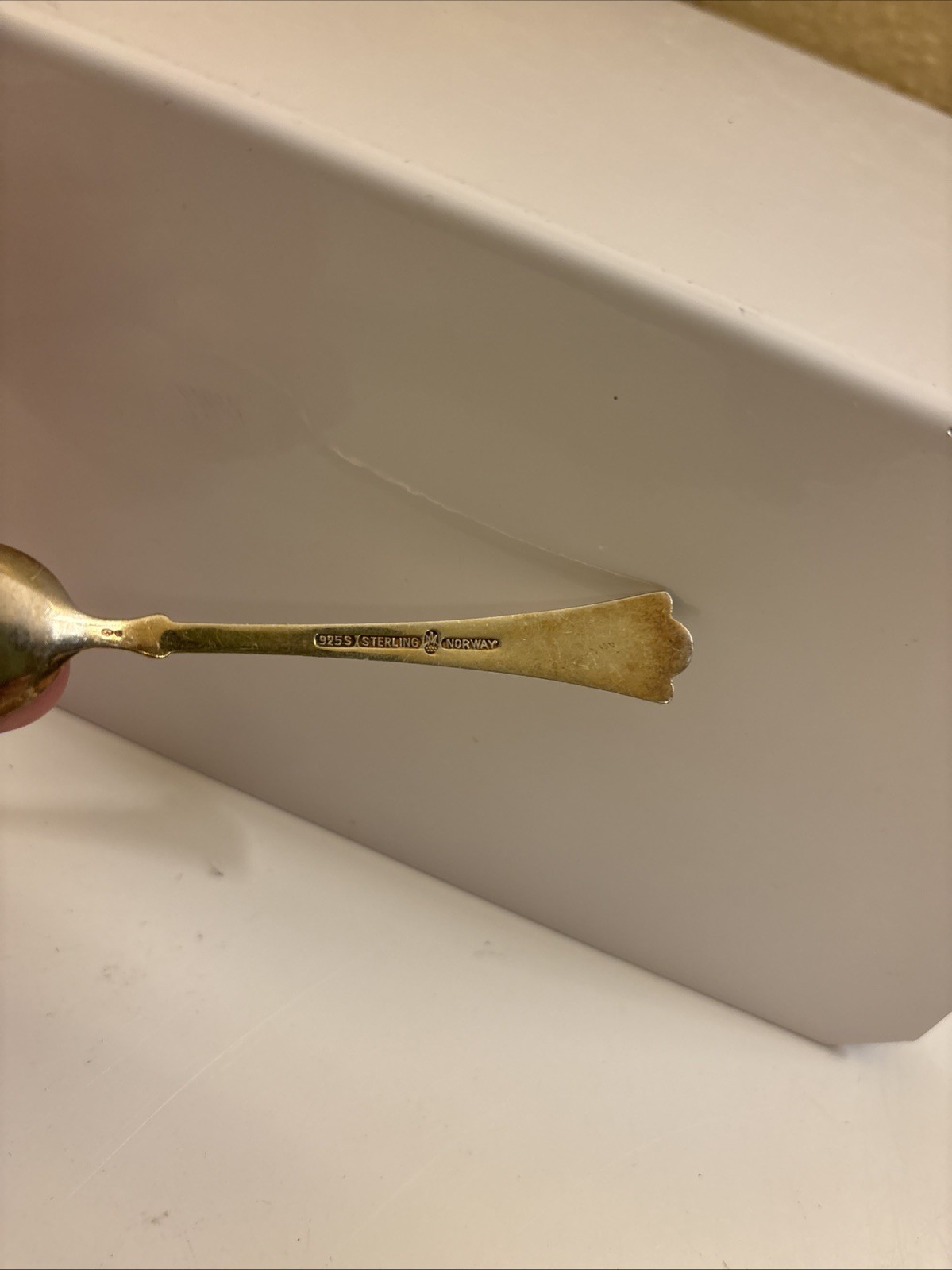 Sterling and Enamel Norway Demitasse Vintage Spoon Small. (d1